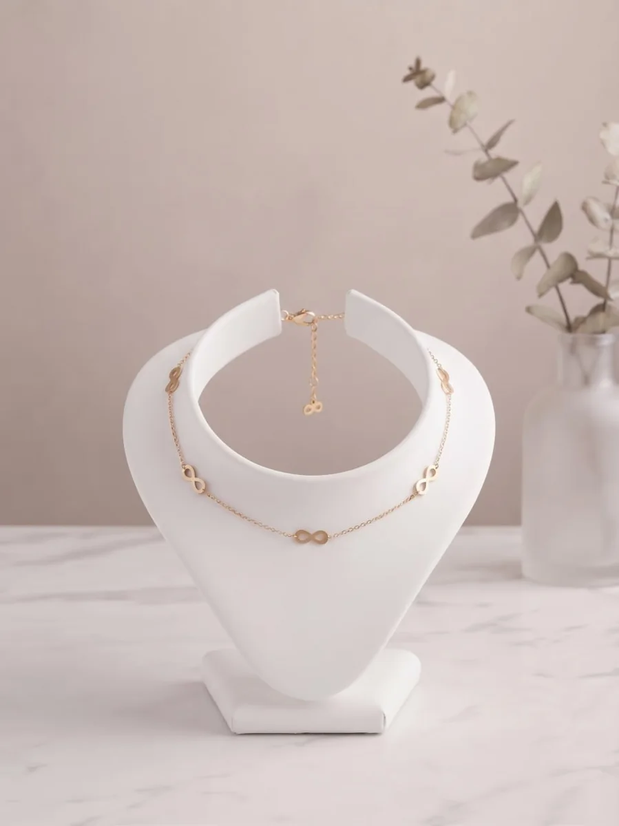 Bracelet acier inoxydable infini doré